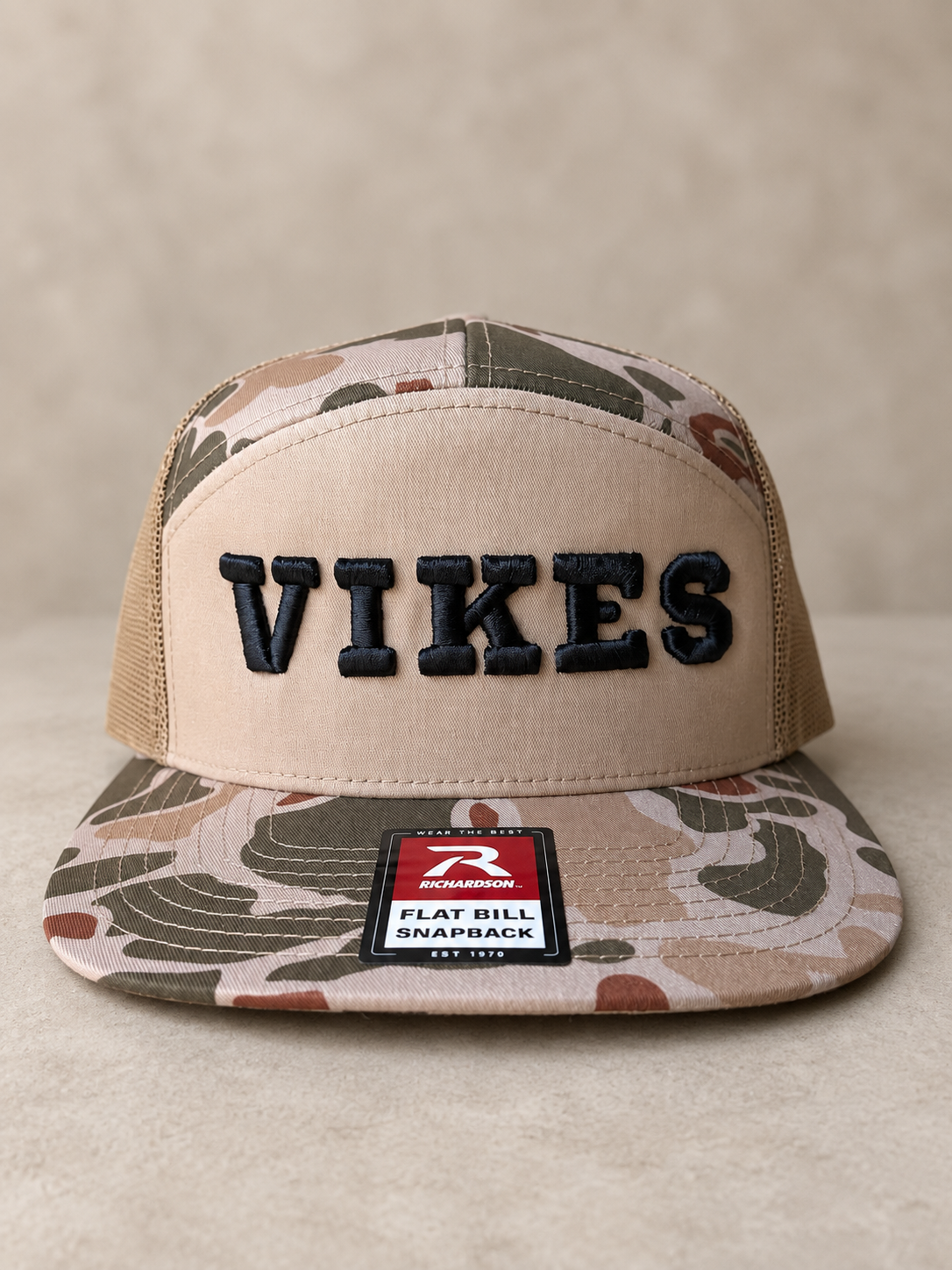 VIKES Camo Puff Embroidered Hat
