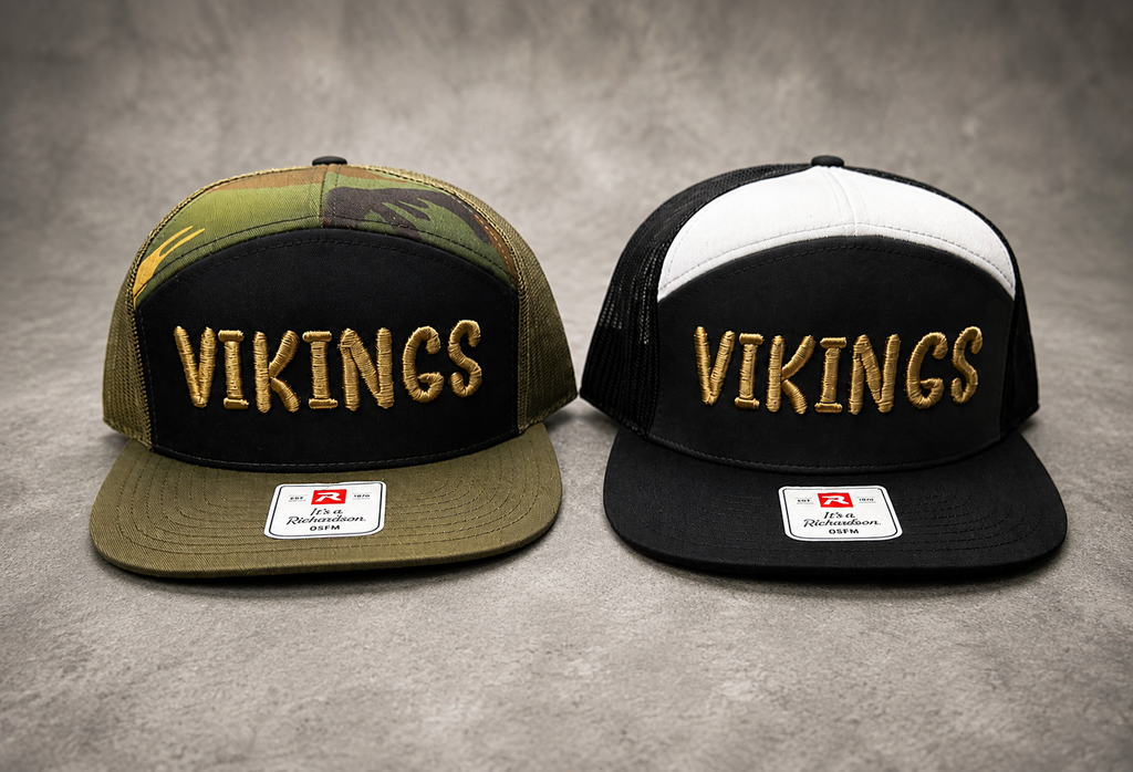 Vikings Puff Embroidered Trucker Hat