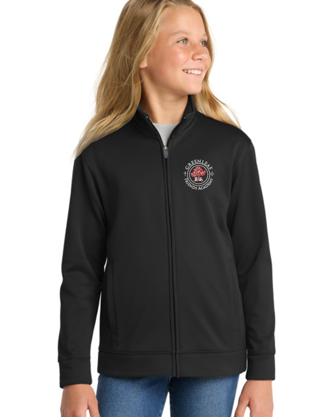 Sport-Tek Youth Sport-Wick Fleece Full-Zip Jacket