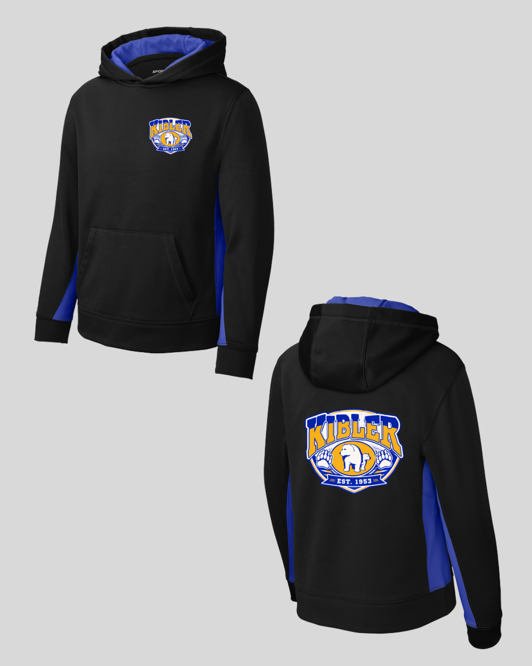 Adult/Youth Fleece Colorblock Hooded Pullover