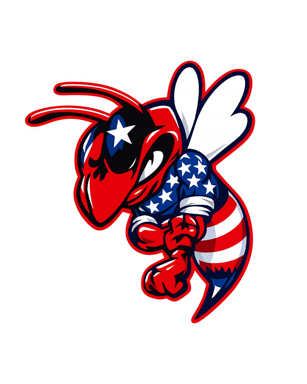 Patriot Hornet American Flag Sweatshirt
