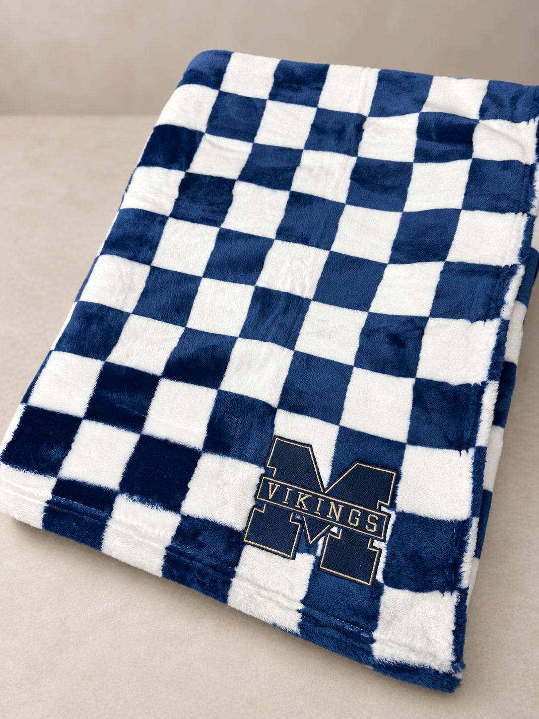 Vikings Checkered Plush Blanket