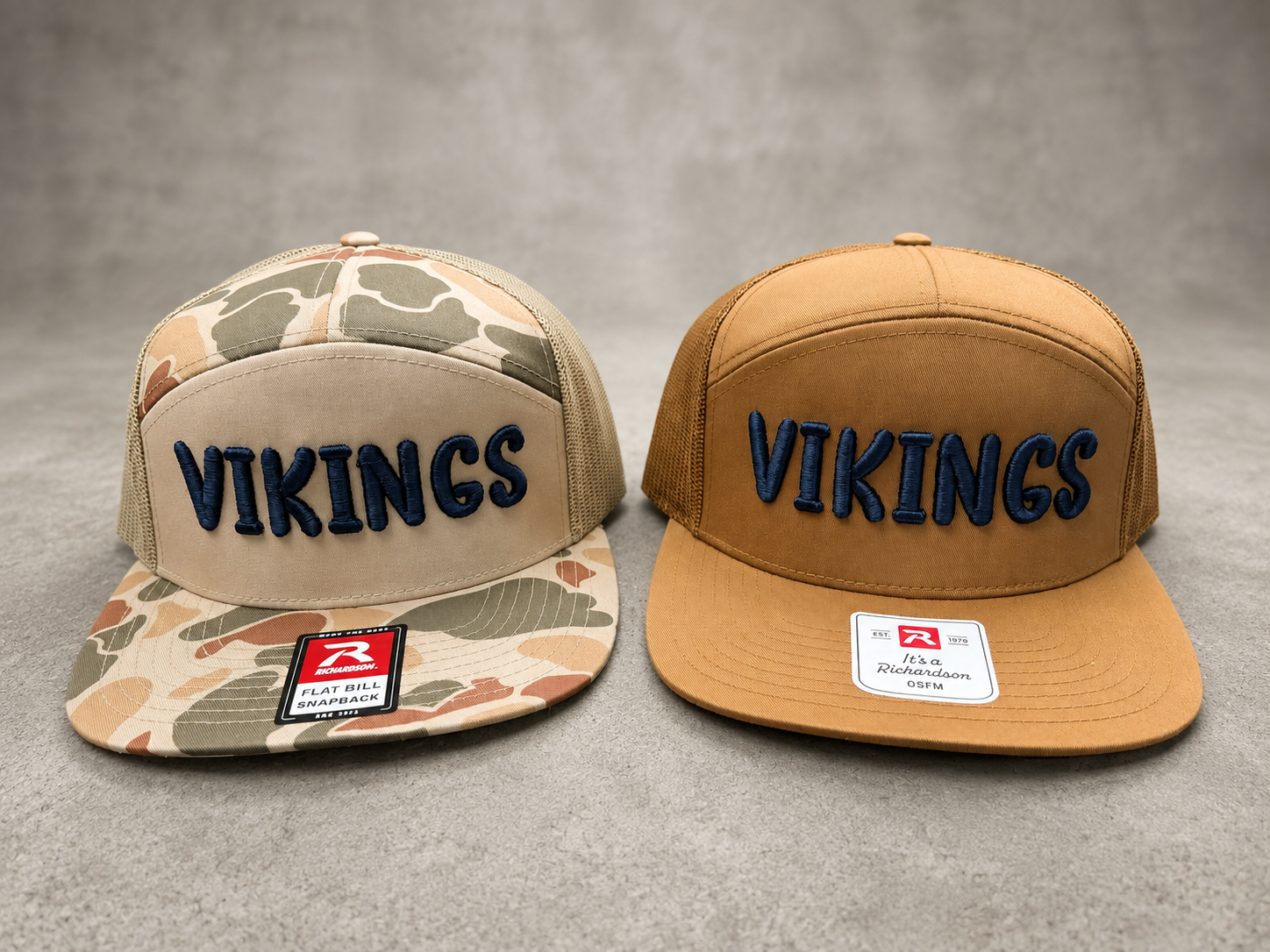 Vikings Puff Embroidered Trucker Hat