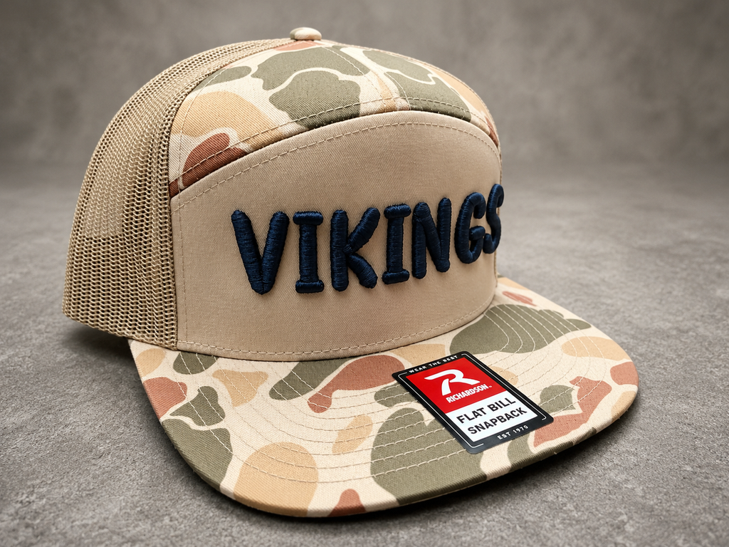 Vikings Puff Embroidered Trucker Hat