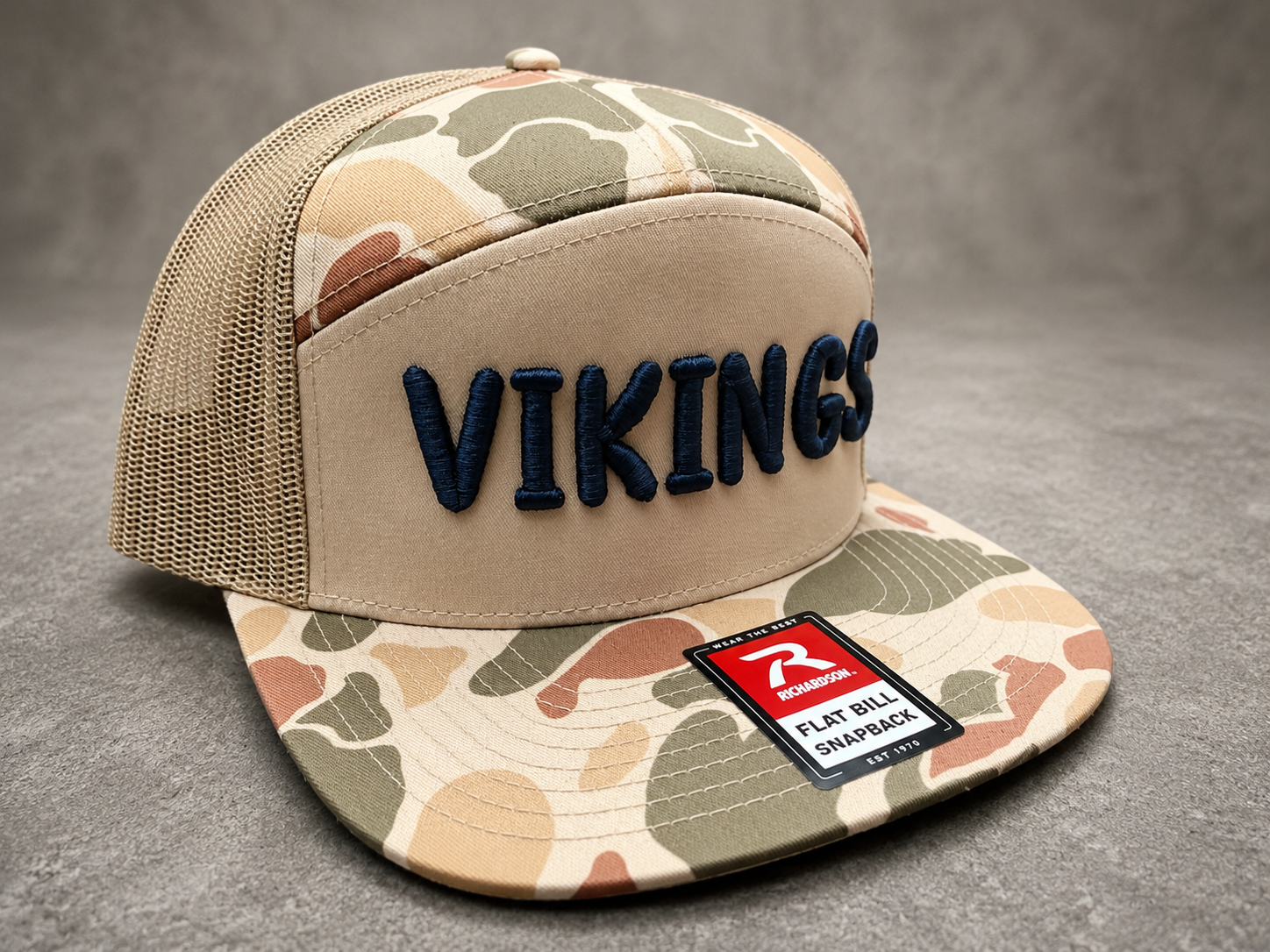 Vikings Puff Embroidered Trucker Hat