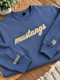 Mustangs Puff Embroidered Crewneck