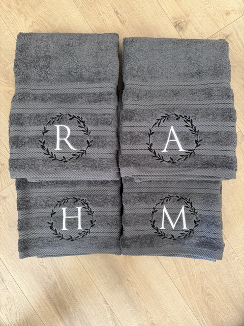 Personalized Monogram Bath Towel
